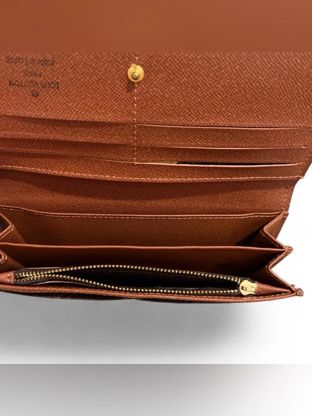 Louis Vuitton Monogram Canvas Card Holder Wallet in Brown and Tan